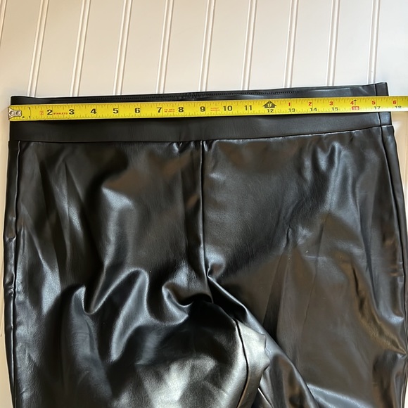 LOFT Nwt Faux leather leggings black size L - Picture 5 of 8